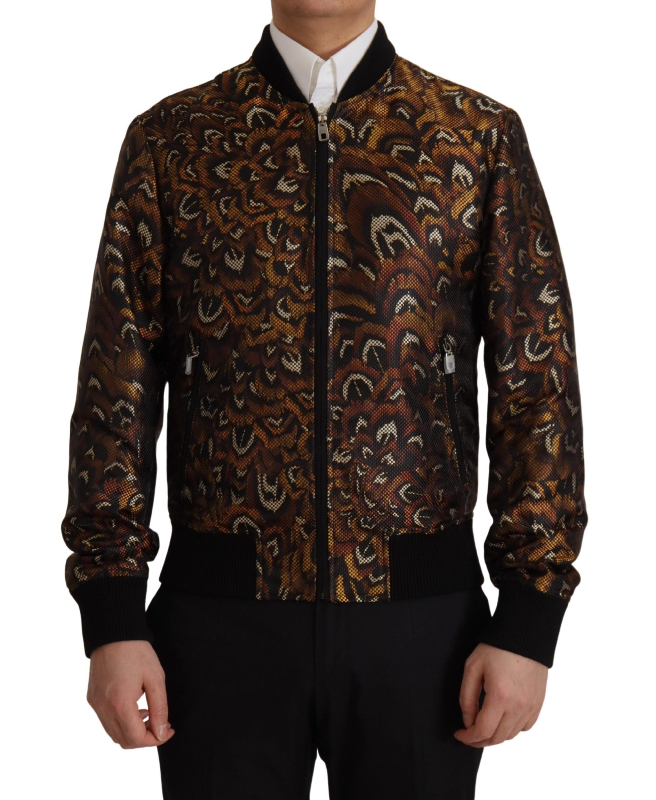 Dolce & Gabbana 100% Polyester jacket in brown — view 7