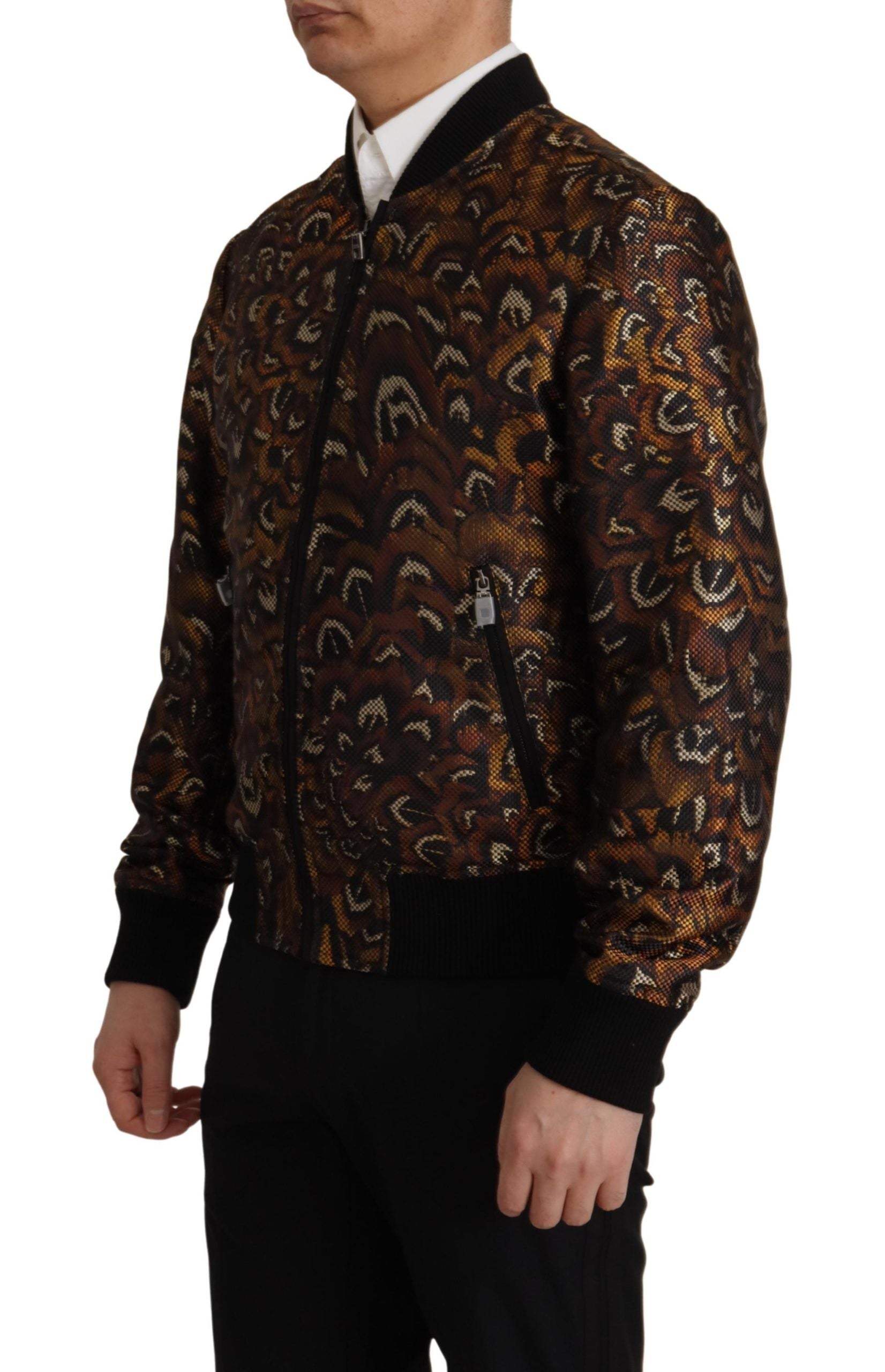 Dolce & Gabbana 100% Polyester jacket in brown — view 8