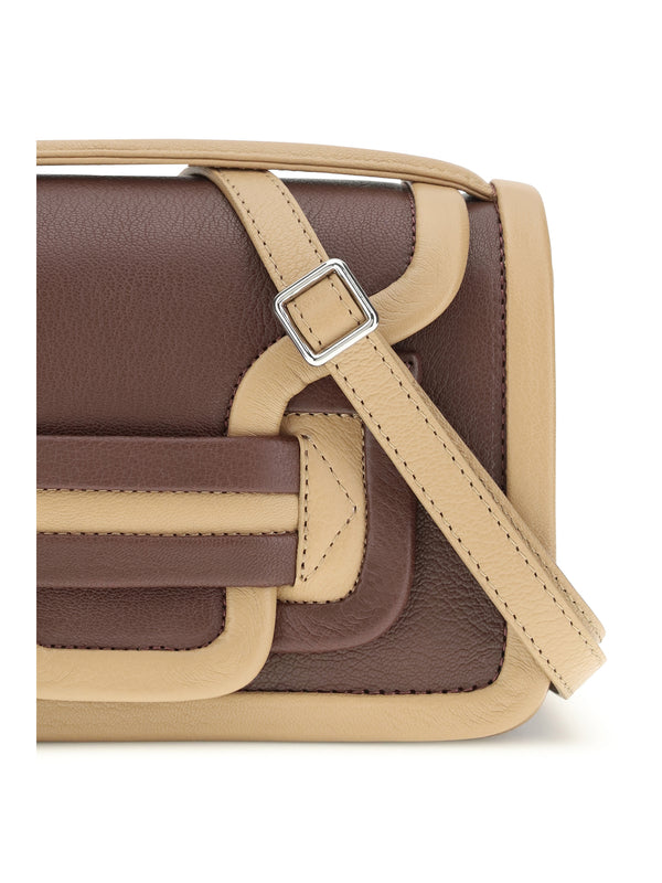 Shoulder Bag Alpha Burgundy-Camel Burgundy/camel Calf Leather