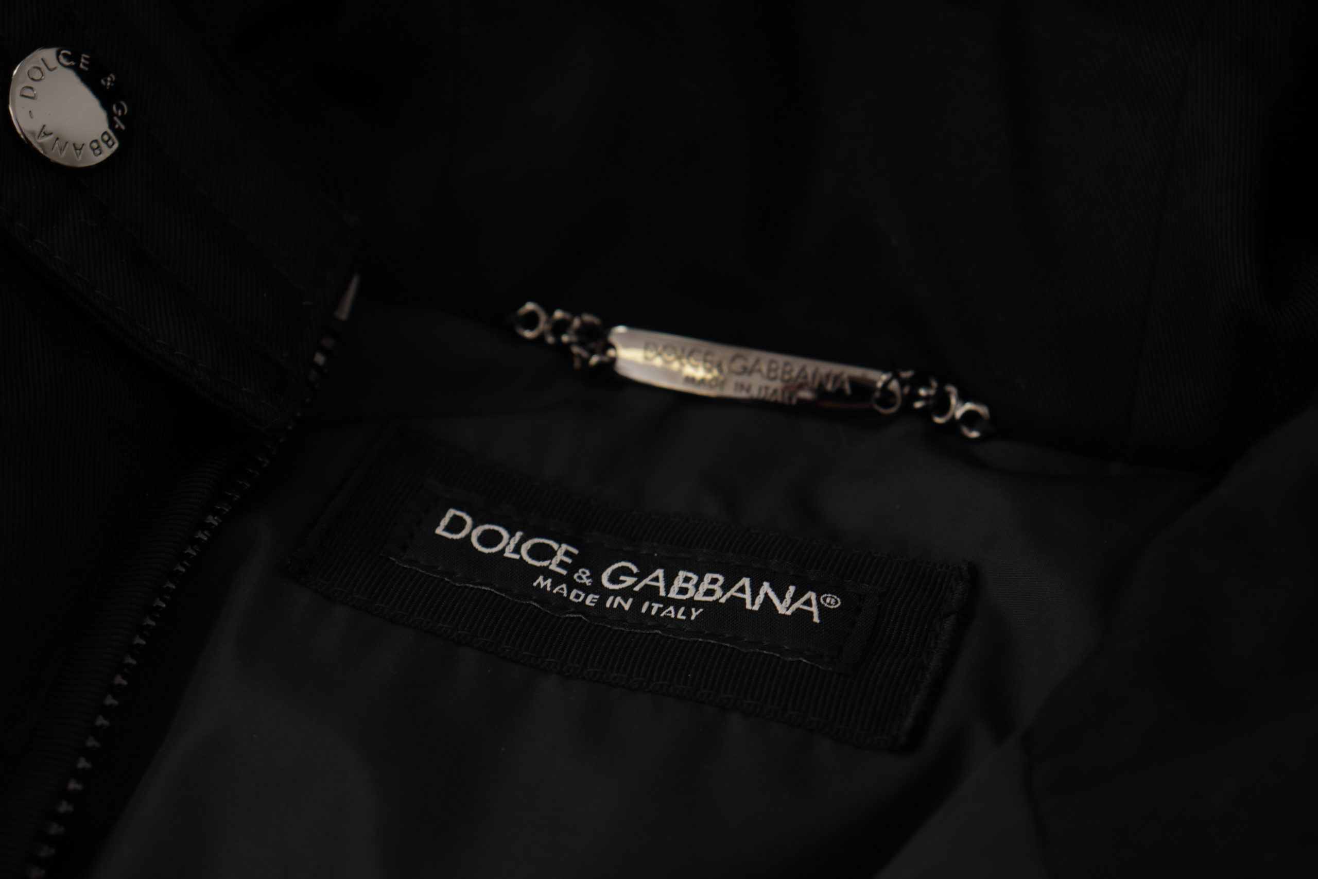 Dolce & Gabbana 80% Nylon parka in black — view 2
