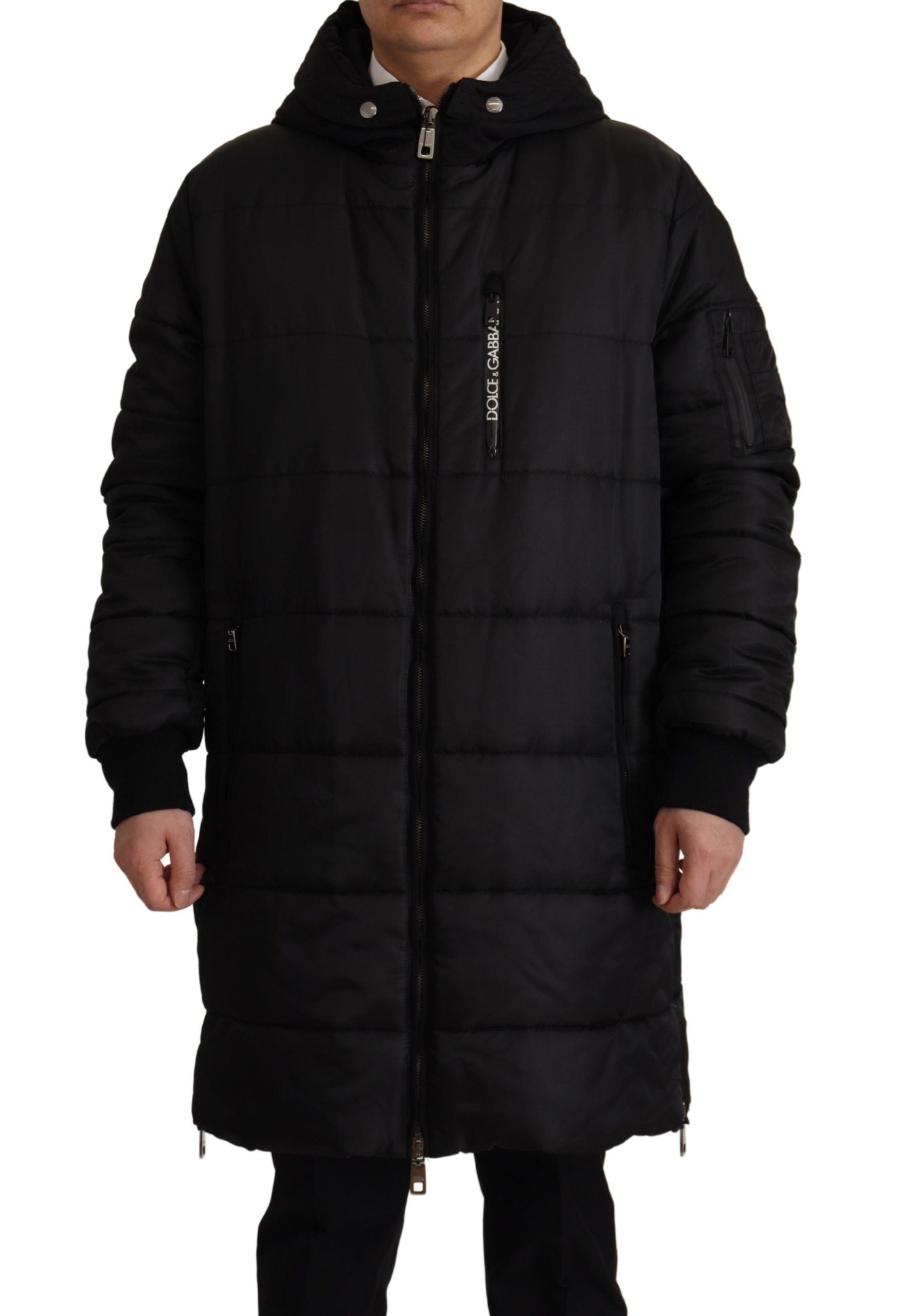 Dolce & Gabbana 80% Nylon parka in black — view 6