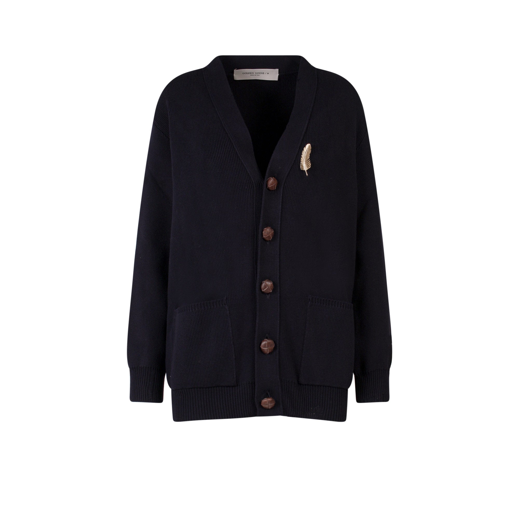 Golden Goose Sweaters Blue Cotone Poliammide Elastan