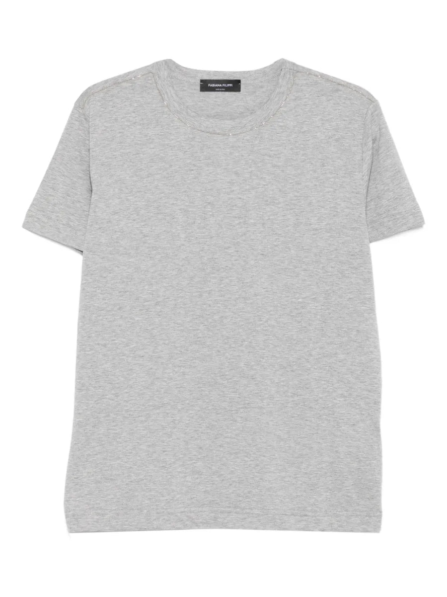 Fabiana Filippi 100% cotton t-shirt in grey