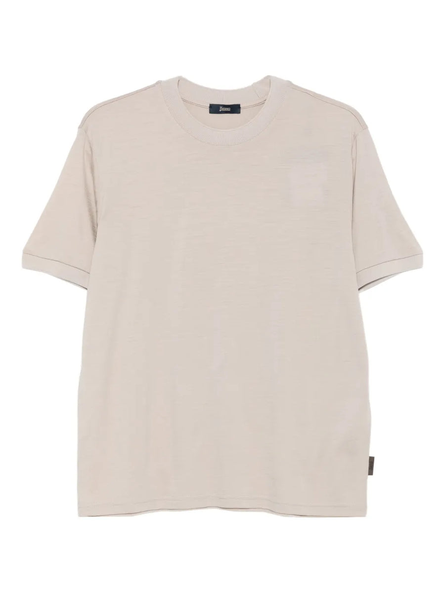Herno Wool 100% t-shirt in beige