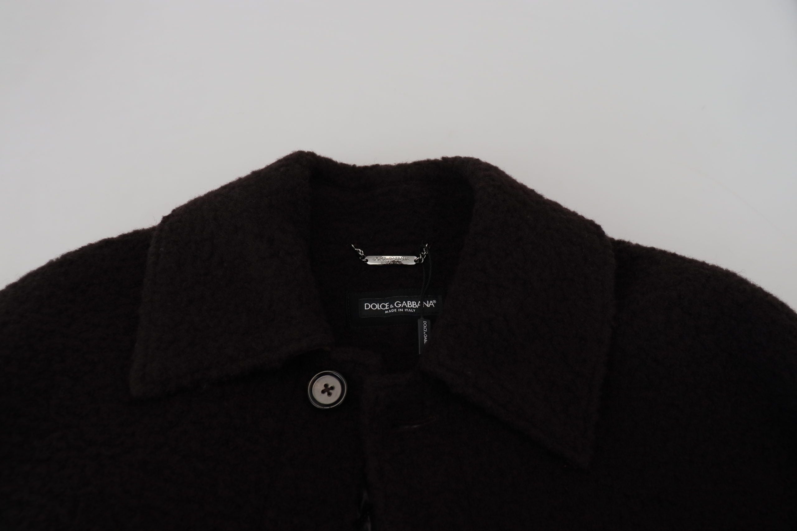 Dolce & Gabbana 45% Alpaca coat in black — view 5