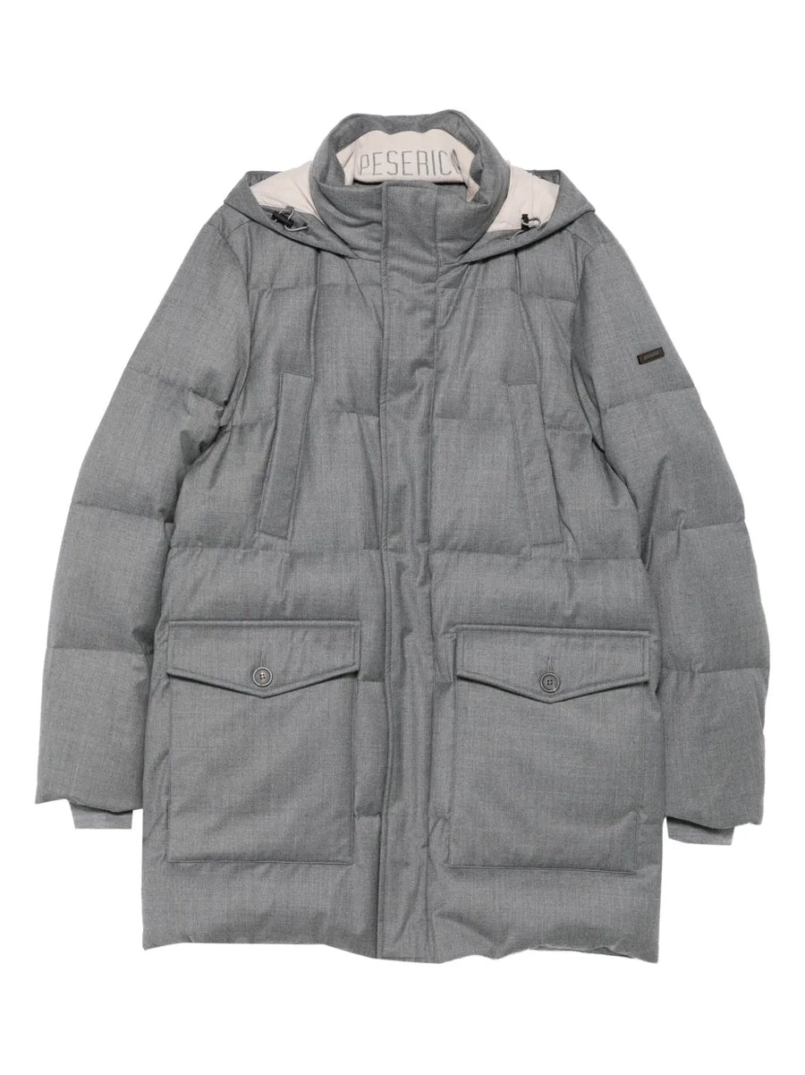 Peserico Outer: Wool 100%; Lining: Polyamide 100%; Fill: Duck Down 90% down jacket in grey