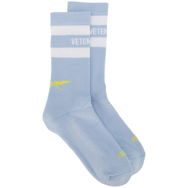 Socks Blue-White Cotton Blend Blue/white