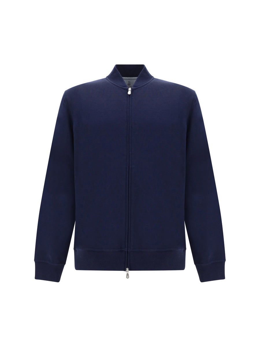 Cotton Zip Sweatshirt Cobalt Sweatshirts