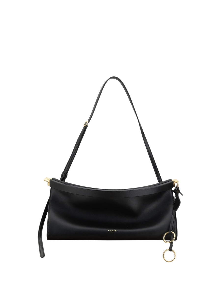Shoulder Bag Le Click West Black Calf Leather
