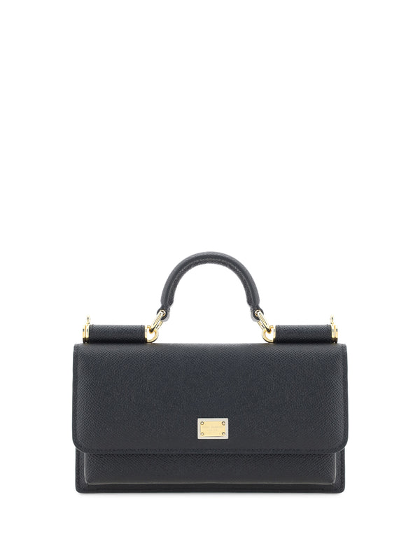 Dolce & Gabbana 100% Calf Leather Bos Taurus shoulder bag in black