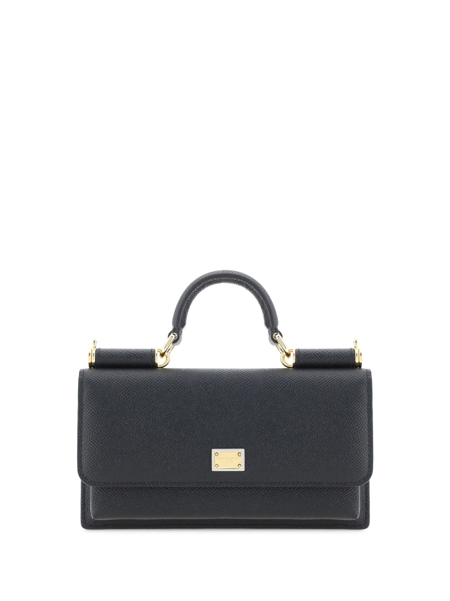 Dolce & Gabbana 100% Calf Leather Bos Taurus shoulder bag in black