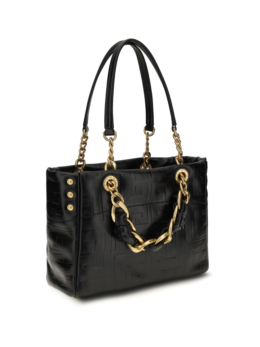 Tote Bag Cabas 1945 Black Leather Calf Shoulder