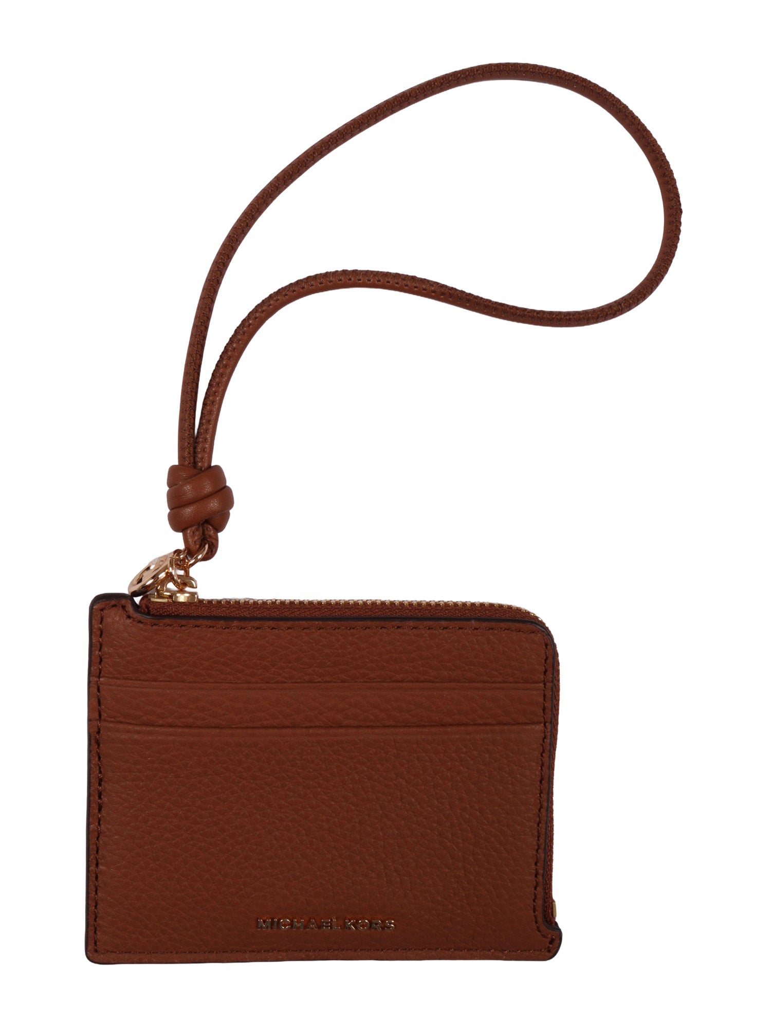 SM CARD CASE WRISTLET Brown Cow Leather Handbag