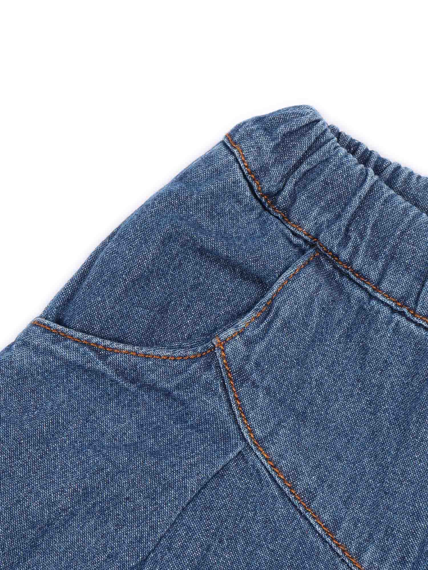 Lined Pants Blue Cotton