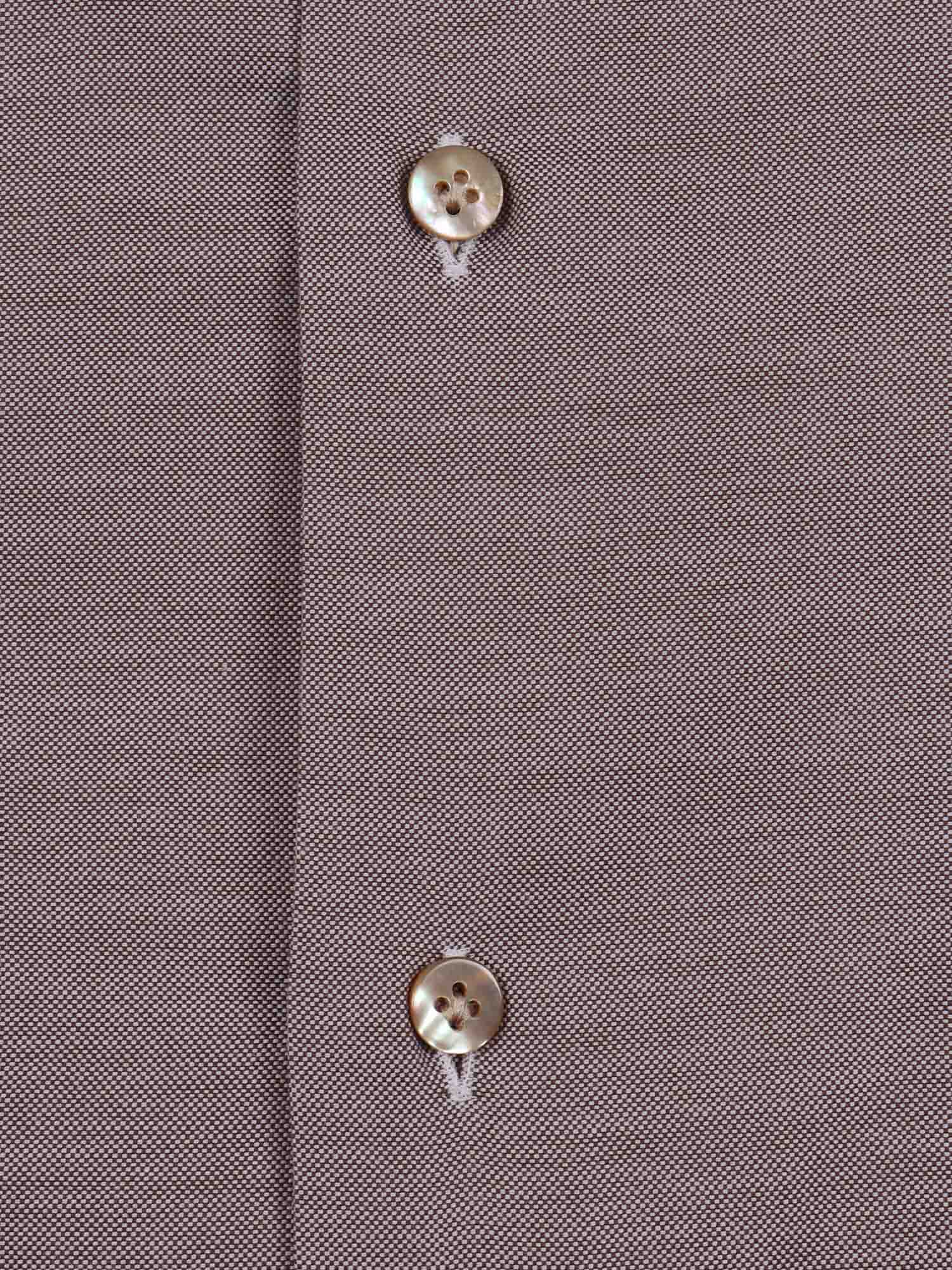 Oxford Cotton Slim Fit Shirt Brown