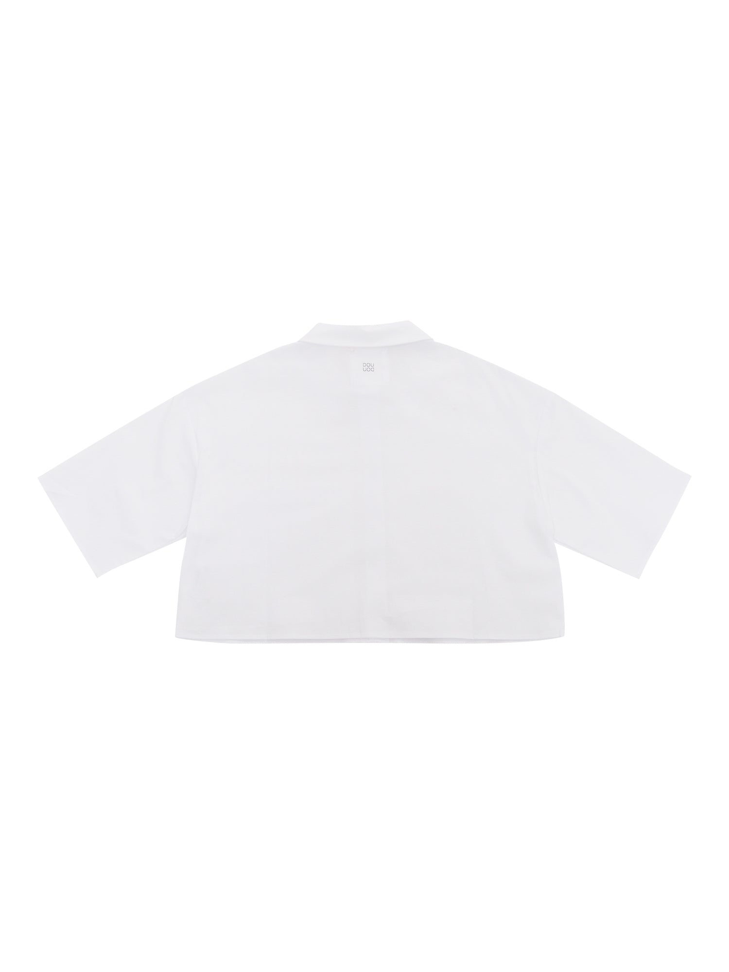 White cropped shirt Cotton Elastane