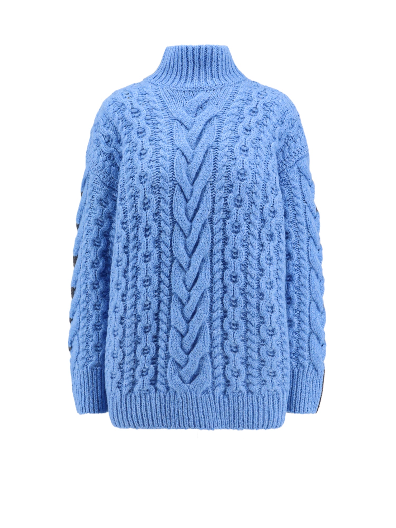 Stella McCartney Sweaters Blue Alpaca Lana Poliammide
