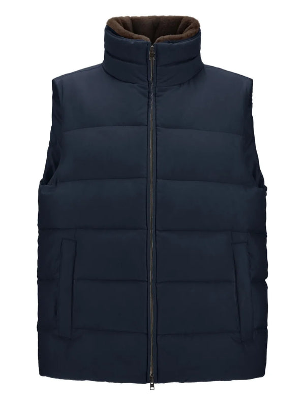 Herno Nylon exterior gilet in navy