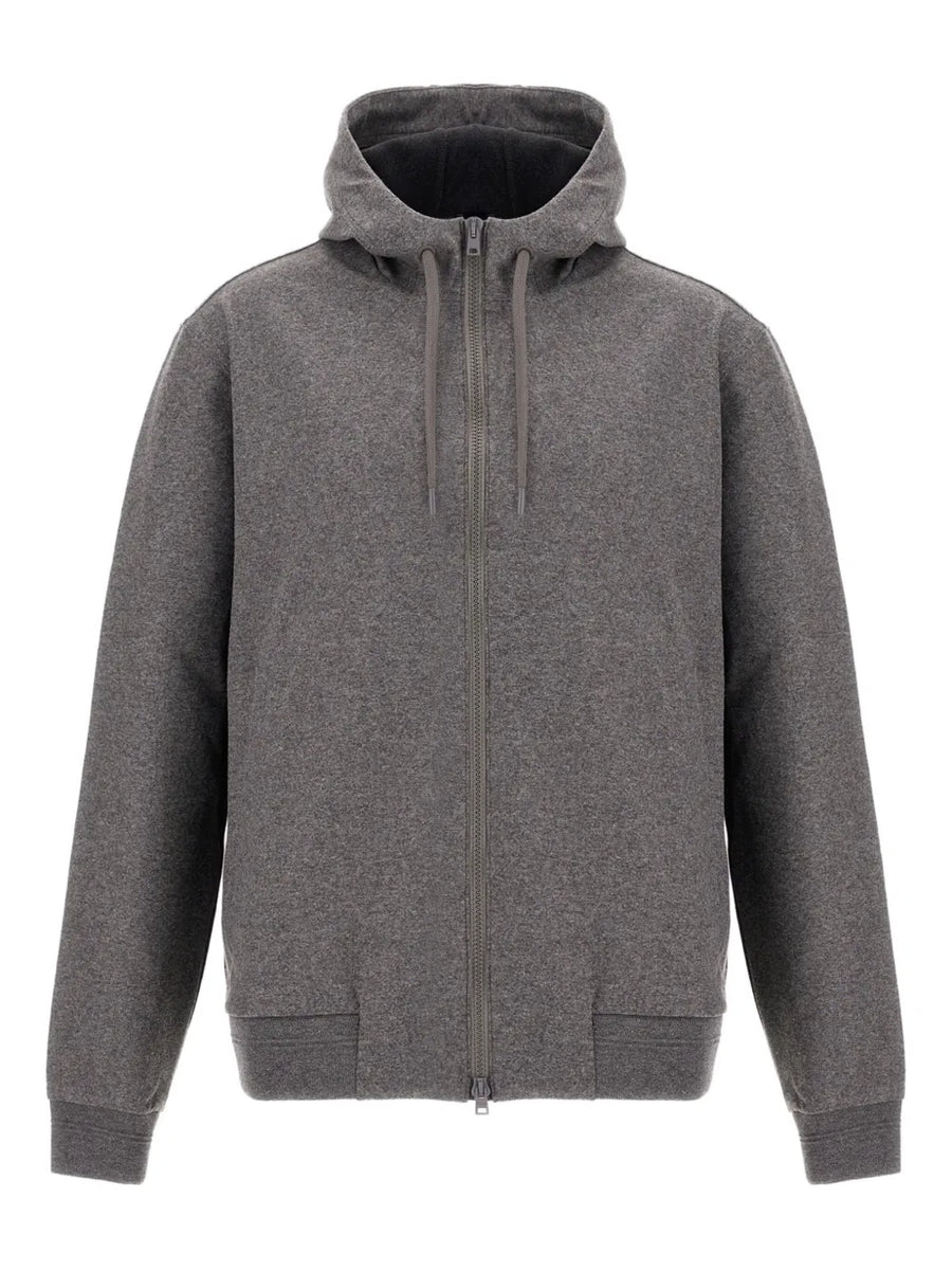 Herno 100% (fiber unspecified) hoodie in grey