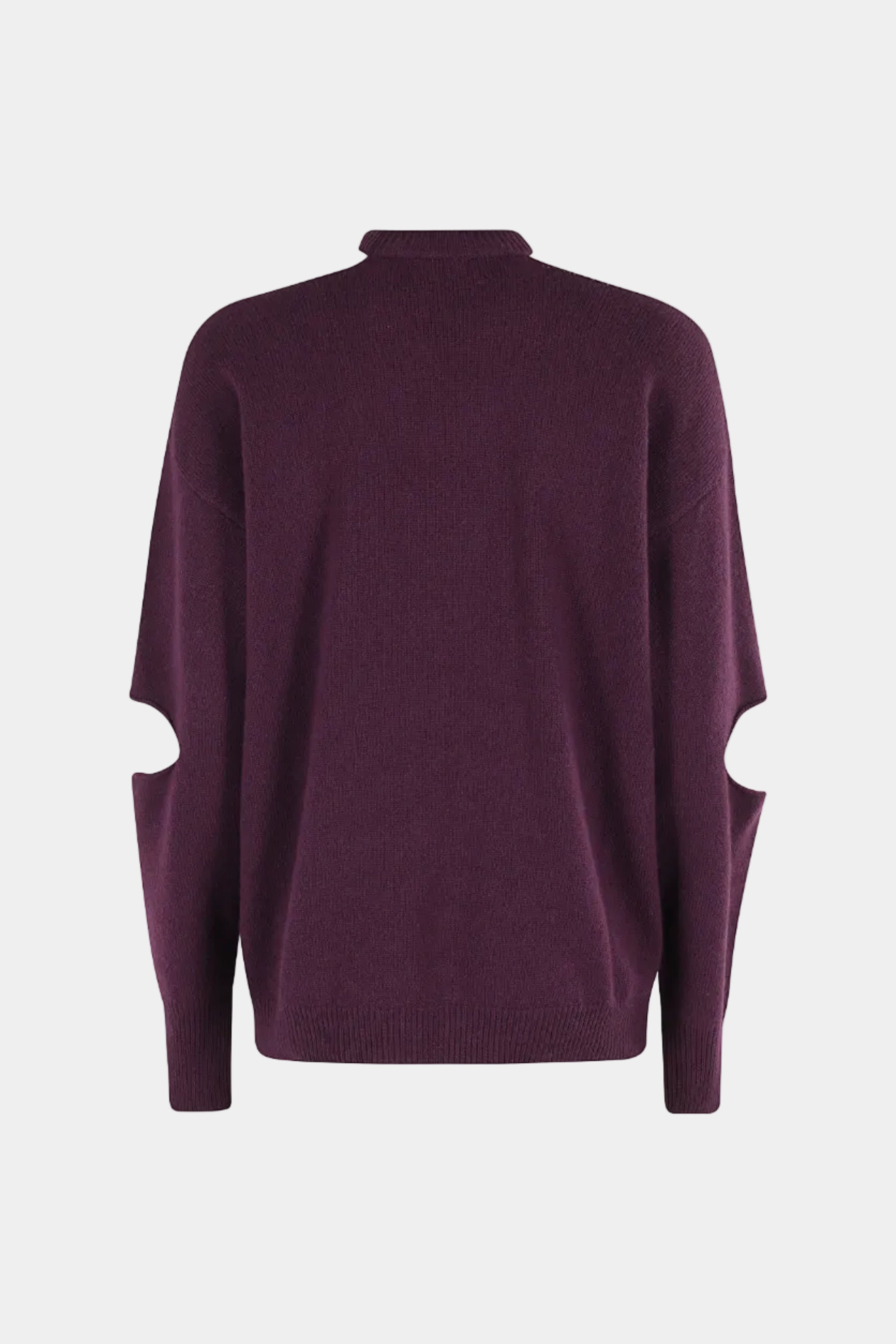 Maglia Misto Cashmere Cut Girocollo Melanzana 18 Maglieria
