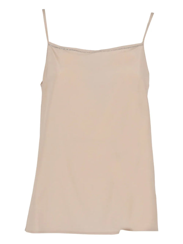 Peserico Silk 94% tank top in beige