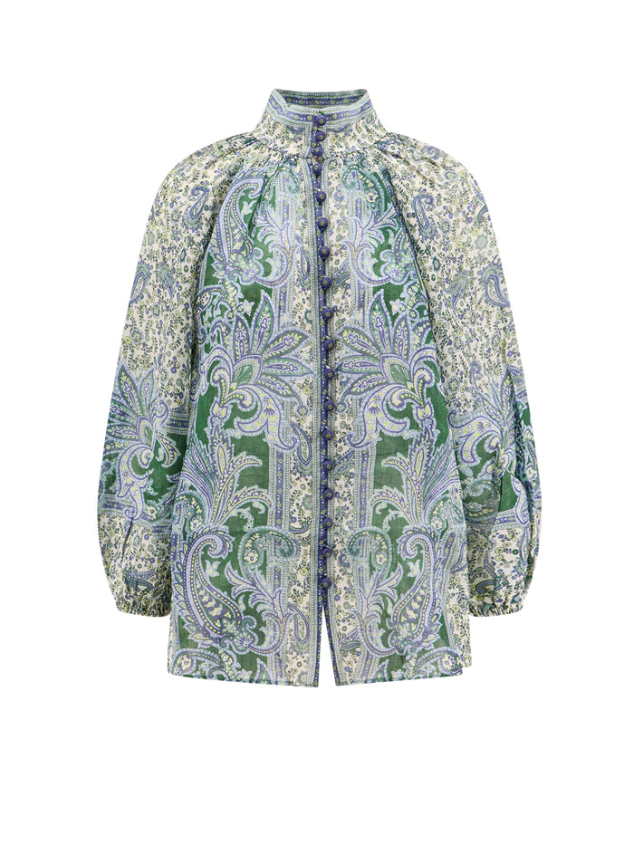 Zimmermann T-Shirts And Polos Green Ramie