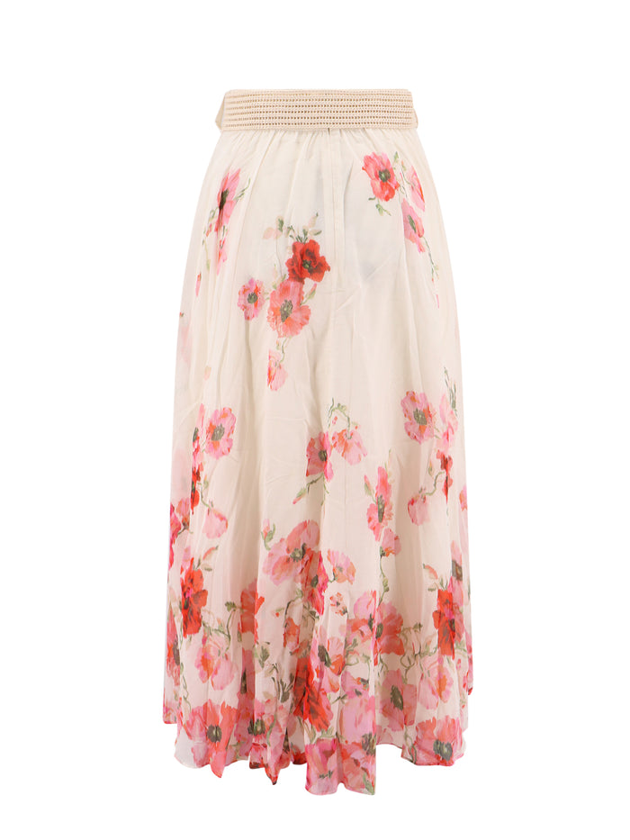 Zimmermann Skirts Beige Cotone Seta
