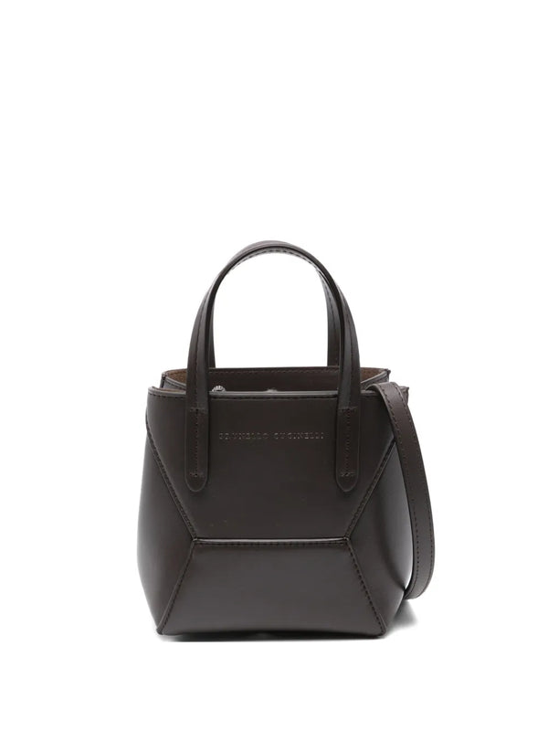 Brunello Cucinelli Calf Leather 100% tote bag in black