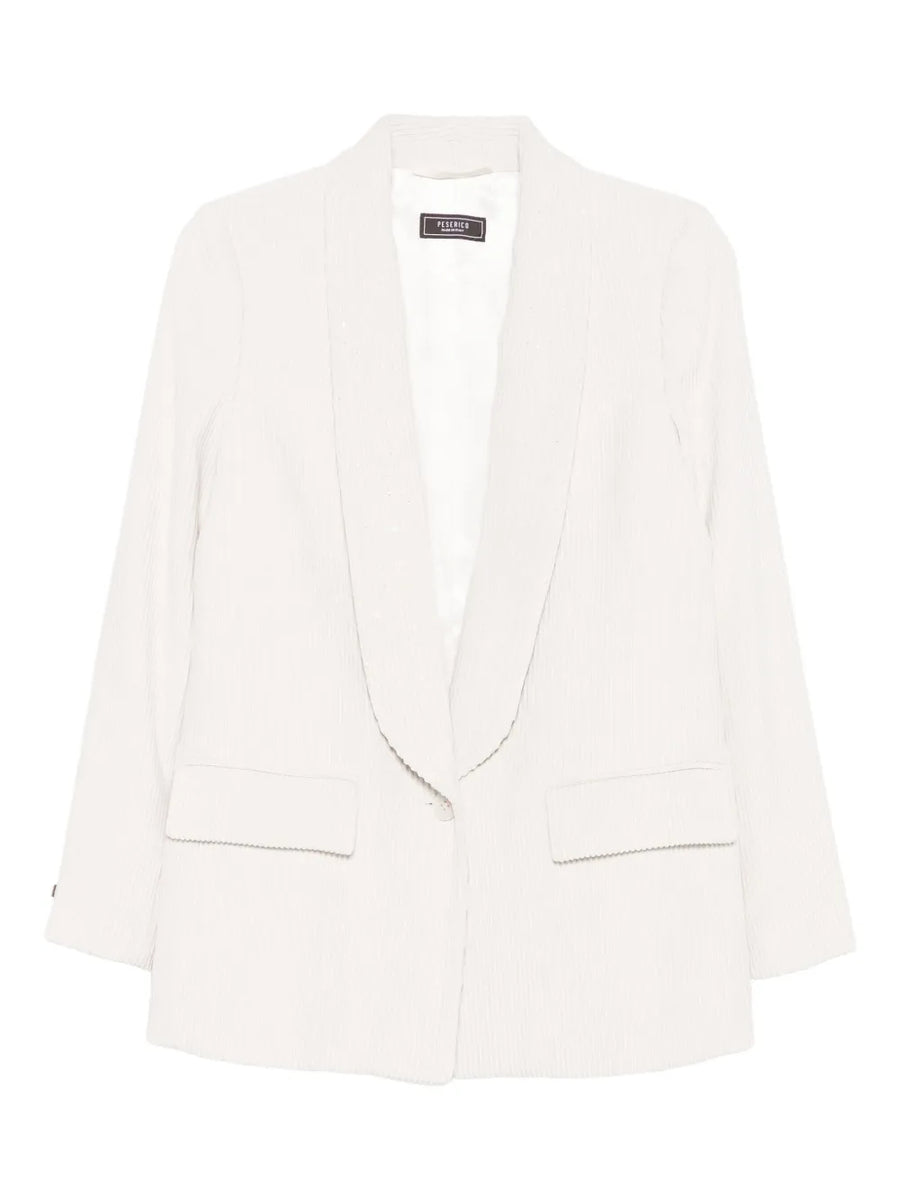 Peserico 100% corduroy blazer in white
