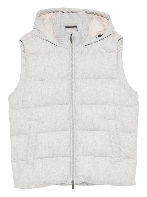 Peserico 100% fabric (composition unspecified) gilet in light grey