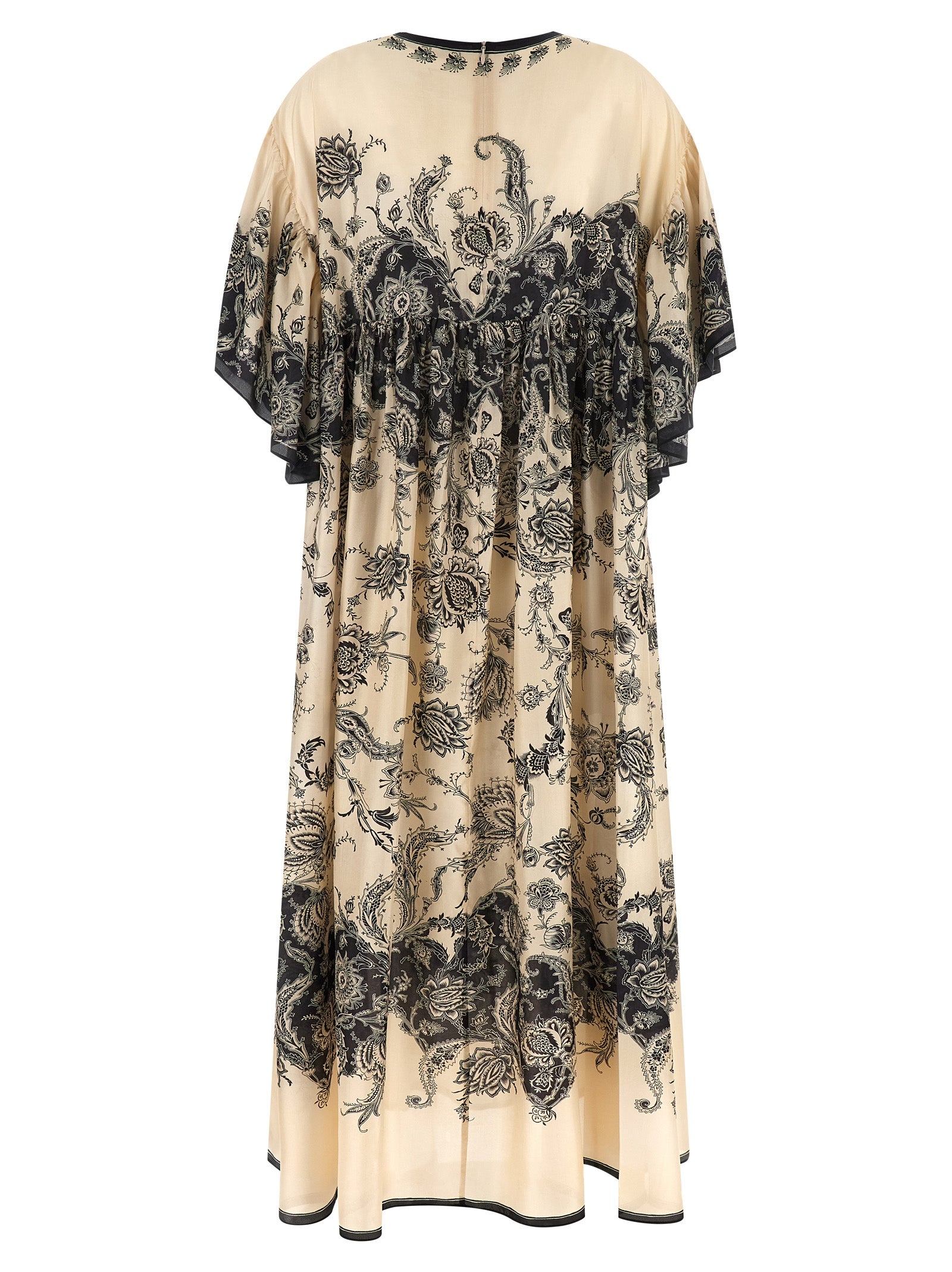 Rhiannon Maxi dress White/black Silk