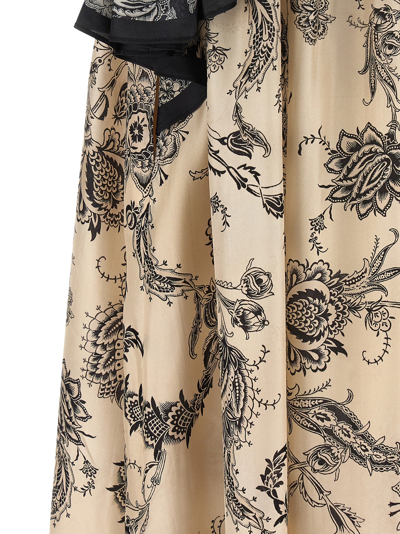 Rhiannon Maxi dress White/black Silk