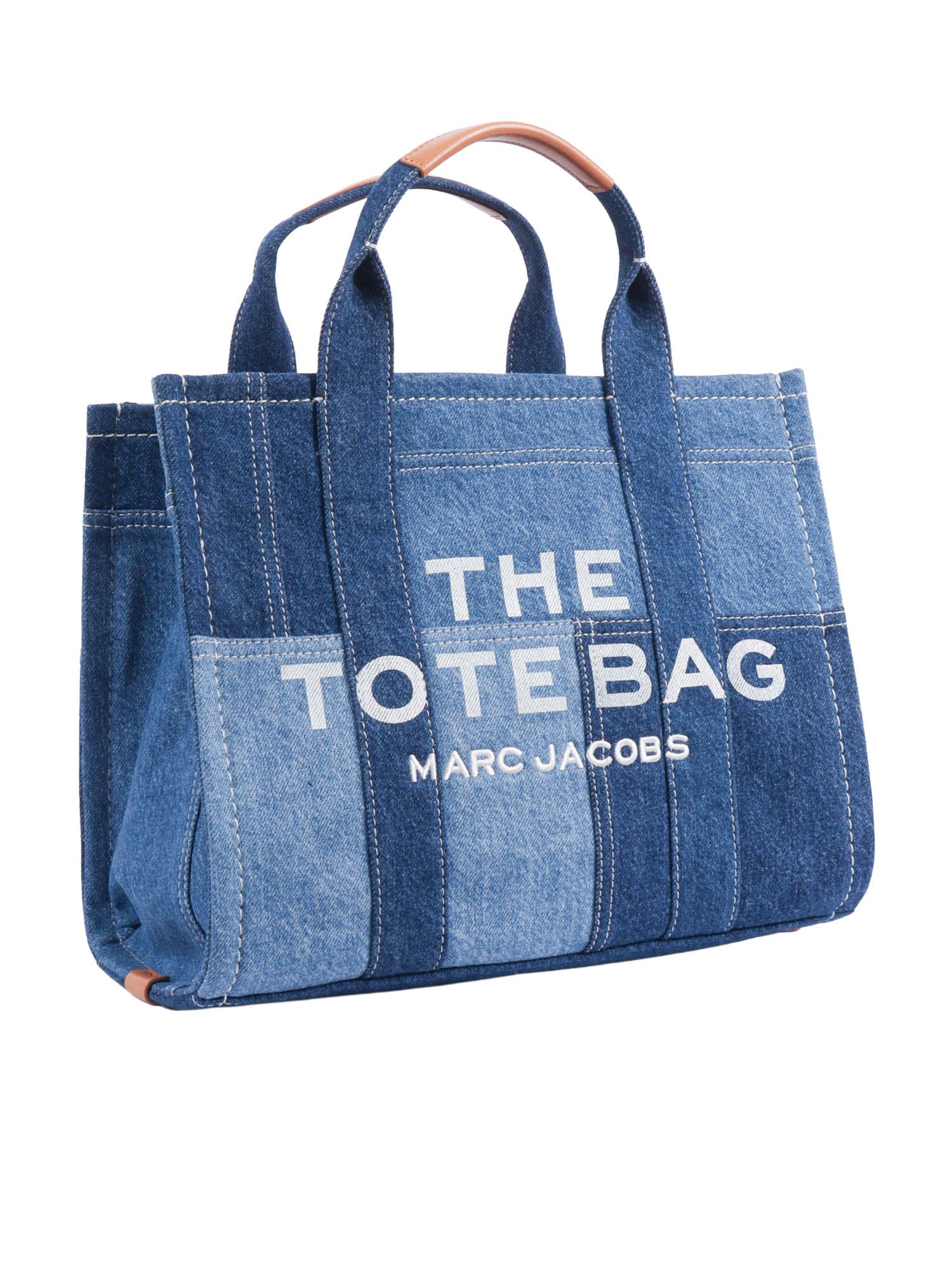 The Medium Tote Blue Cotton Spandex Handbag