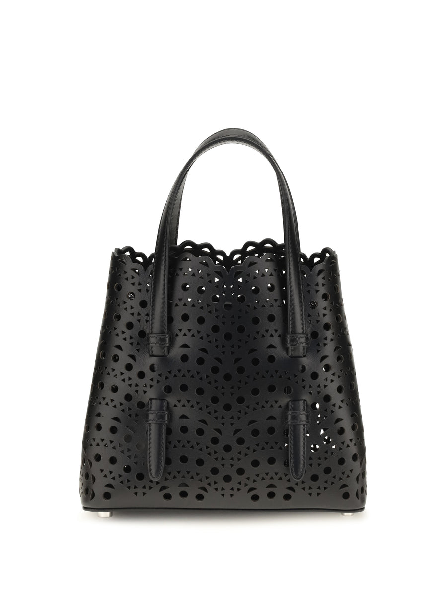 Handbag Mina Black Calf Leather Handbags