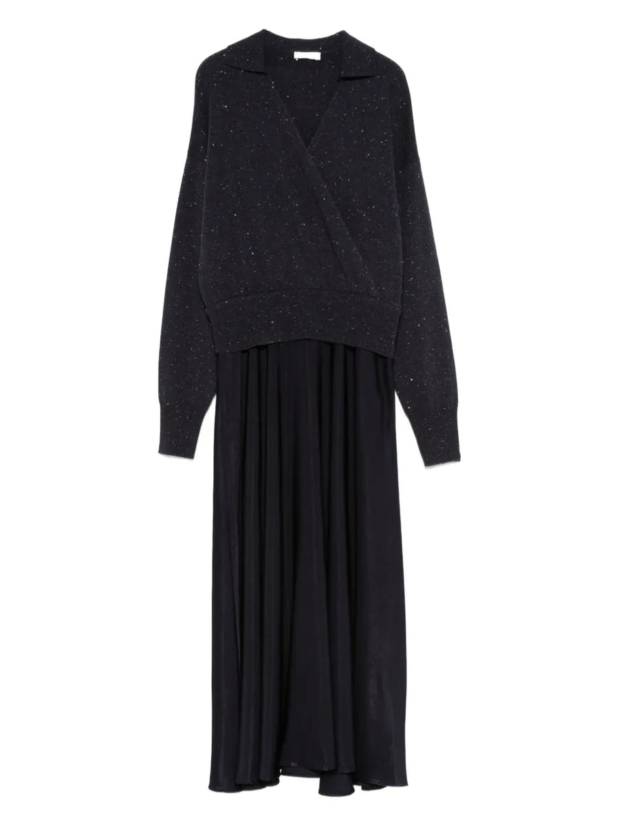 Peserico Viscose 61% dress in navy