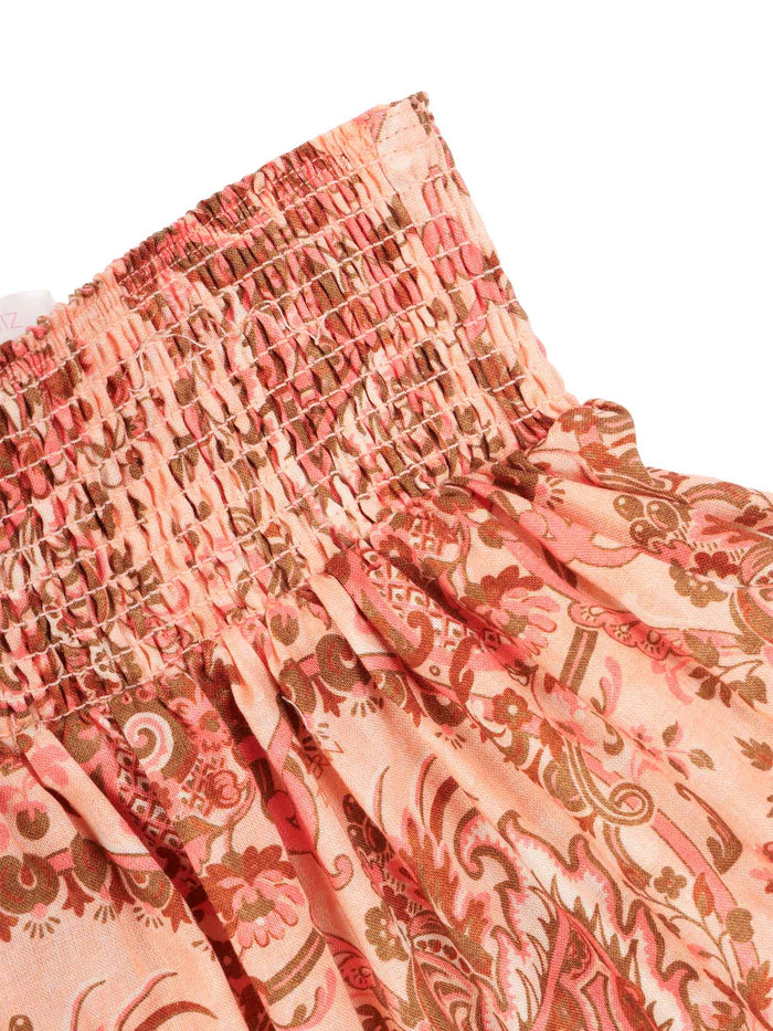 Aster Kids Bubble Hem Skirt Pink Cotton