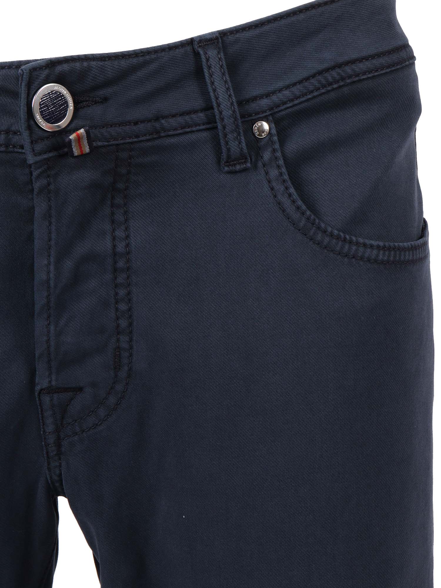 5 POCKETS SLIM FIT PANTS Blue Modal Lycra Cotton Elastane Jean
