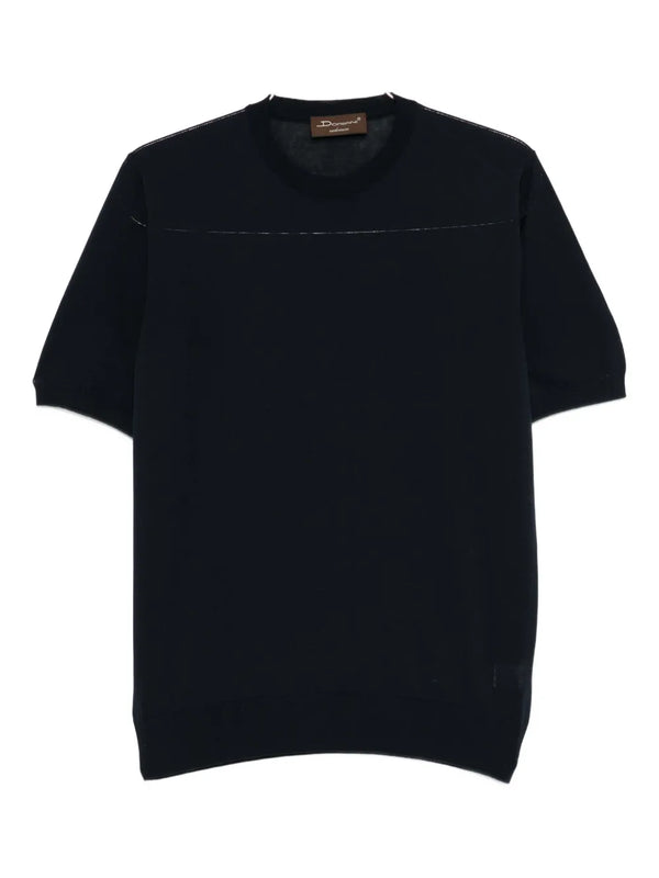 Doriani 100% fabric t-shirt in navy