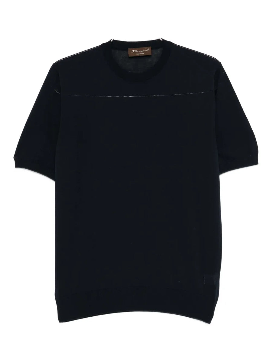 Doriani 100% fabric t-shirt in navy