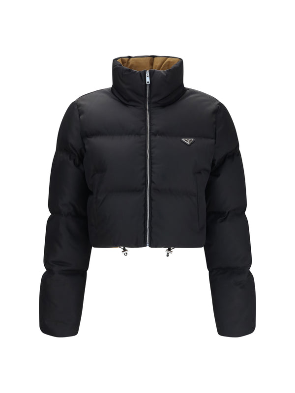 Prada Outer: 100% Nylon; Inner: 100% Goose Down down jacket in black