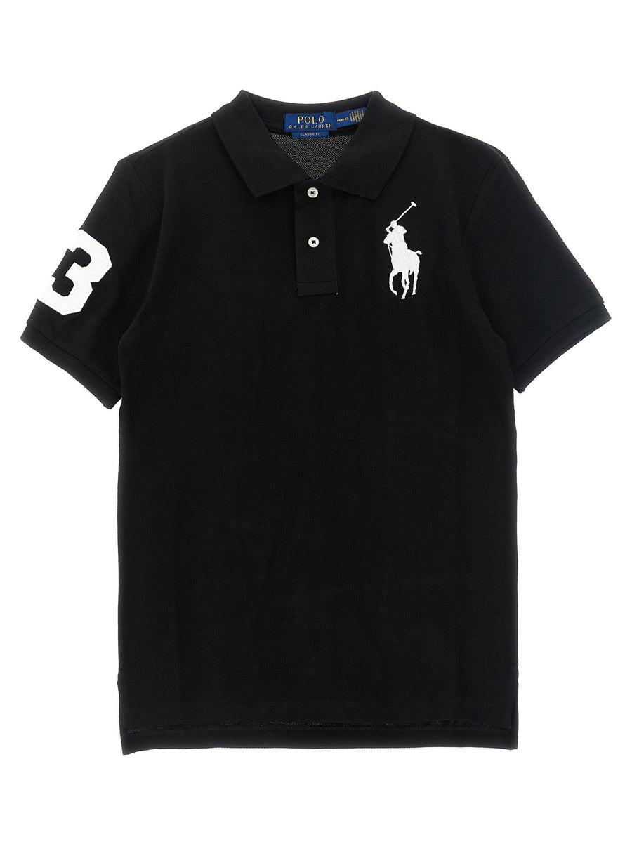 Polo Ralph Lauren Big Pony Embroidered Polo Shirt — Black