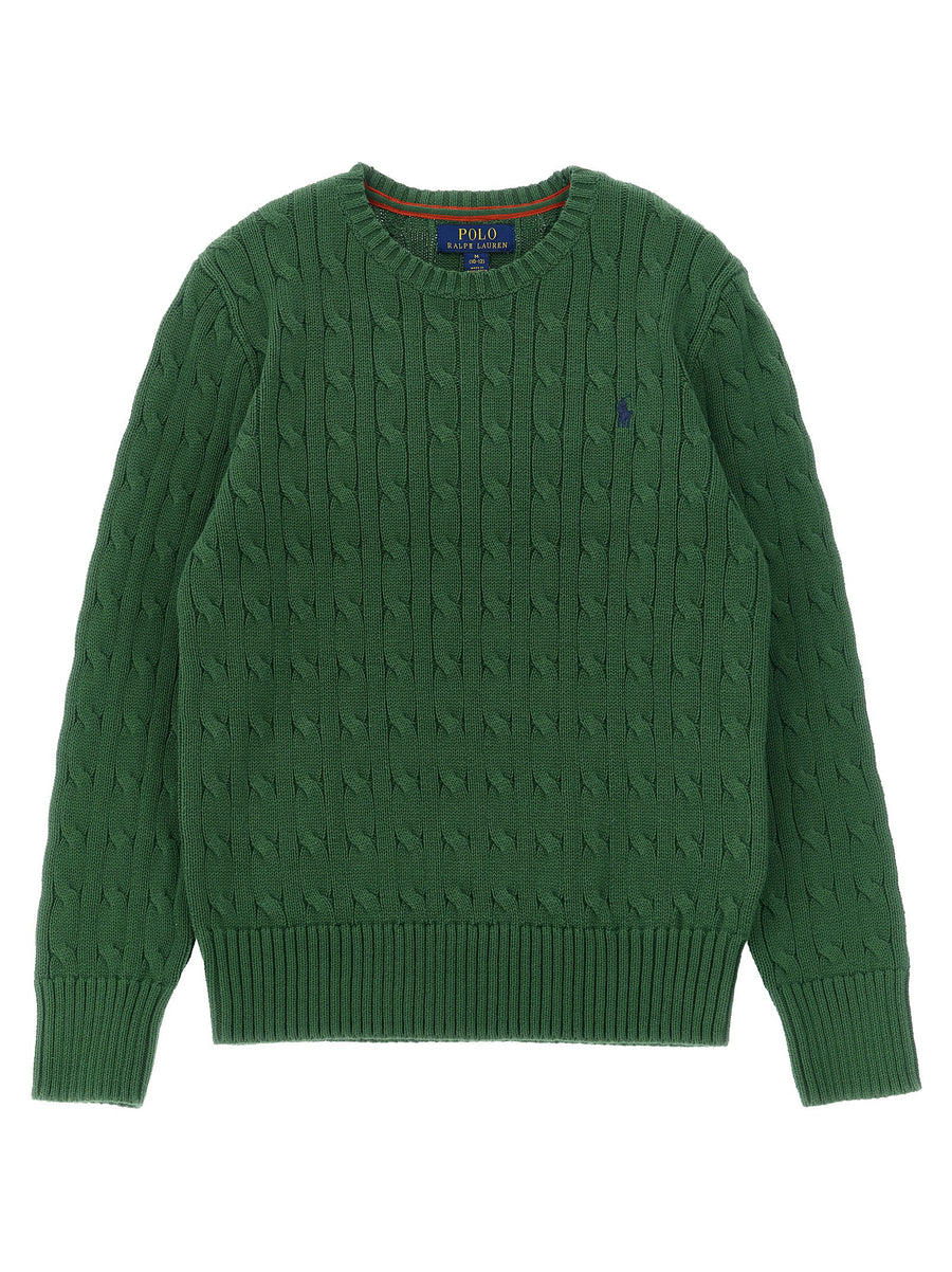 Polo Ralph Lauren Braided Cable Knit Sweater — Green
