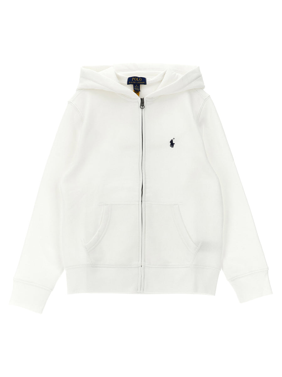 Polo Ralph Lauren Cotton-Blend Zip Hoodie — White