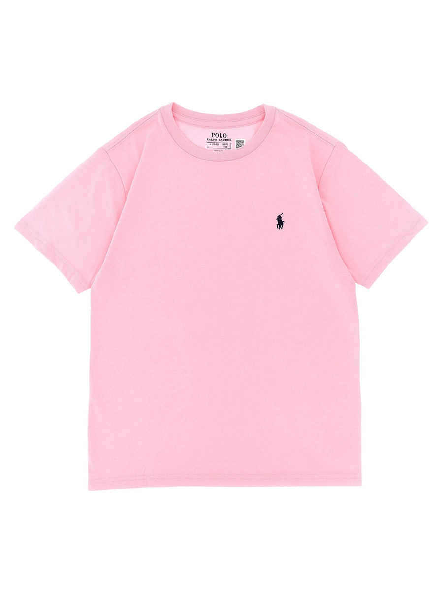 Polo Ralph Lauren Logo-Embroidered Cotton Jersey T-shirt — pink