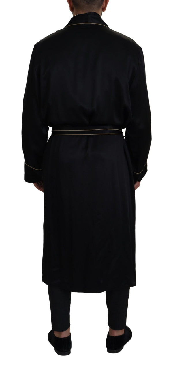 Dolce & Gabbana 100% Silk coat in black