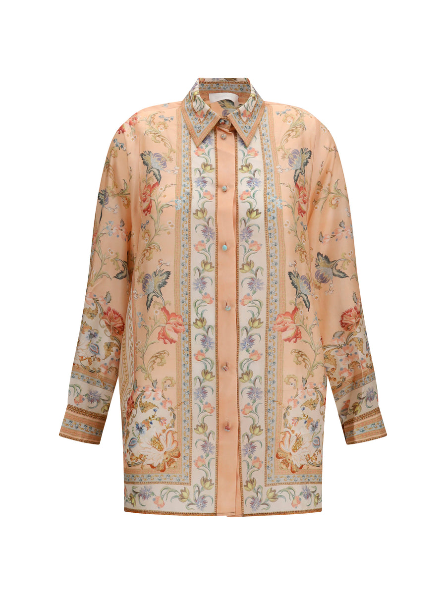 Zimmermann 100% silk shirt in pink