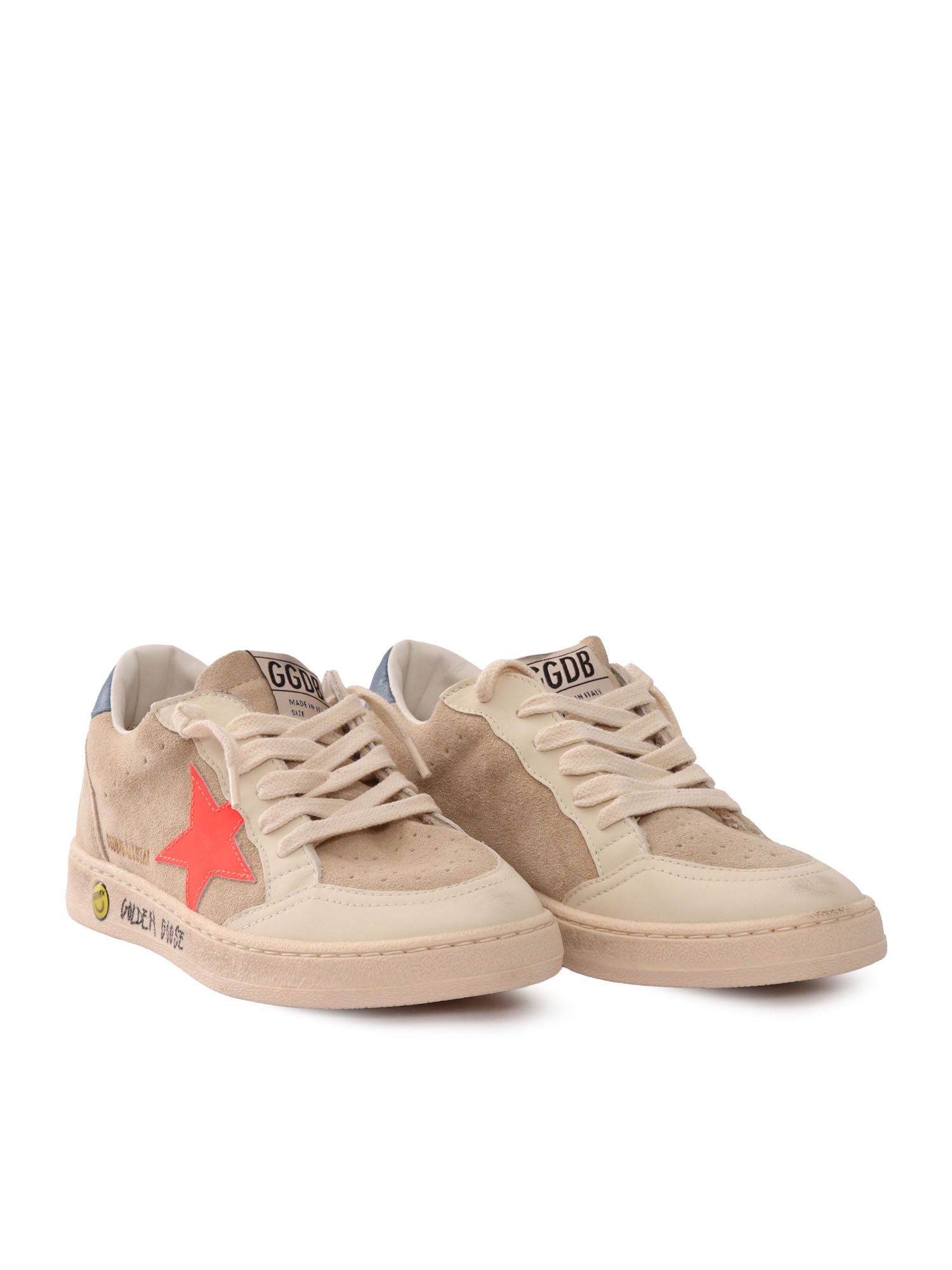 BALL STAR NEW SUEDE UPPER WITH ORNAMENTAL STICHING AND SPUR LEATHER TOE NAPPA HEEL S Beige Kid Sneaker