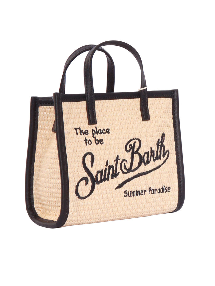 Vivian Mini Straw-1100 Emb Beige Paper Polyurethane Handbag