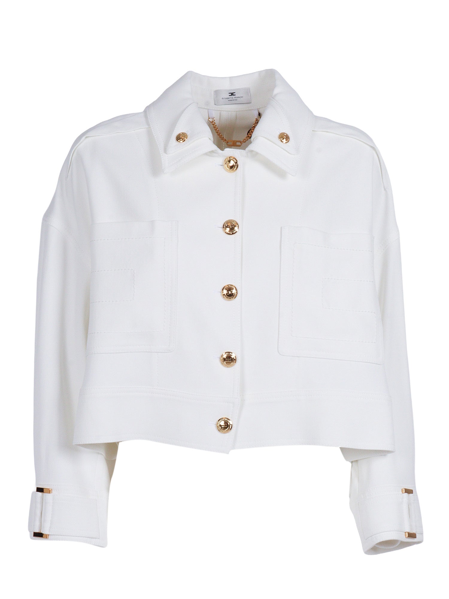 JACKET White Viscose Elastane Heavy