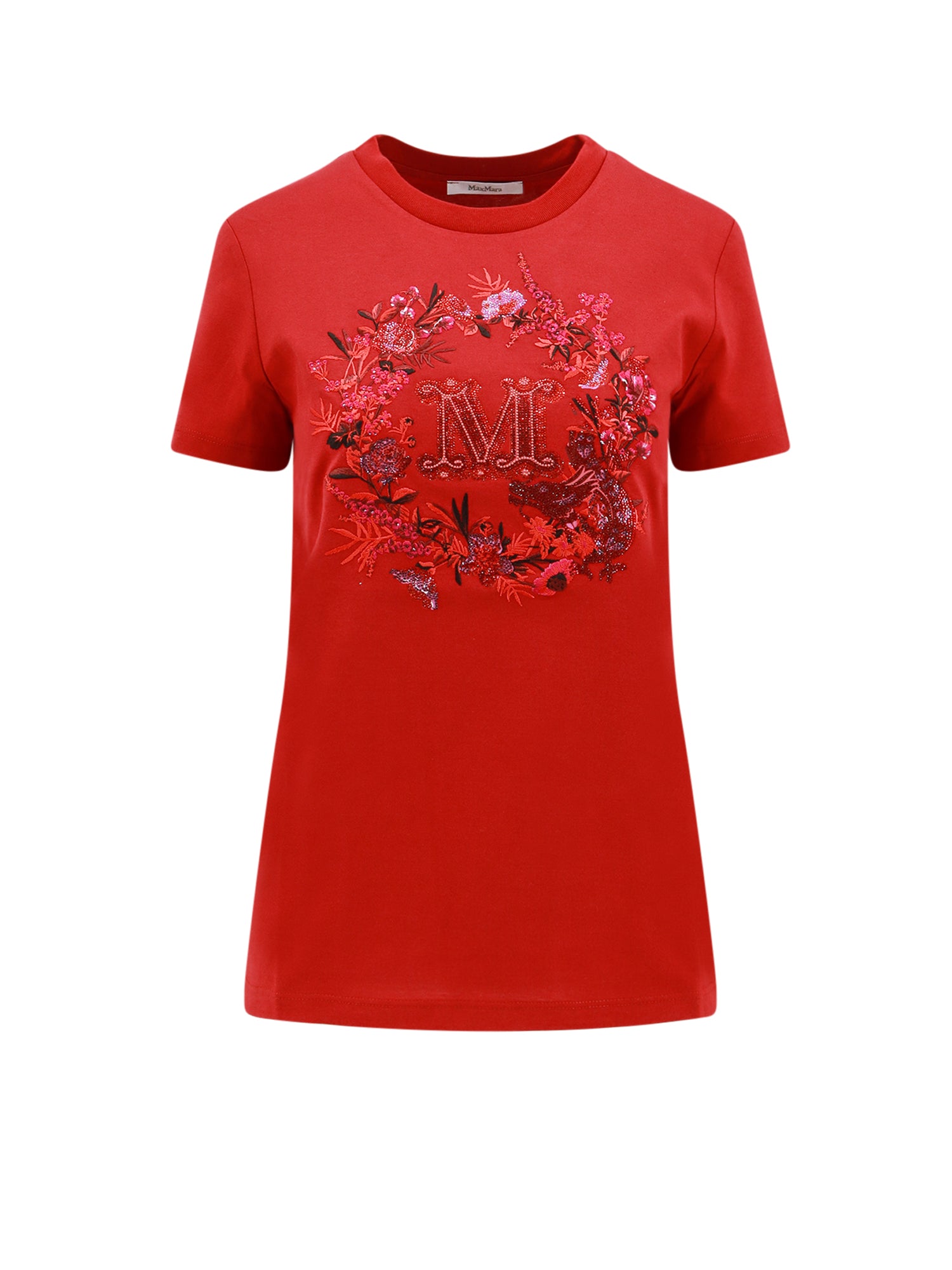 Max Mara T-shirts and Polos Red Cotone